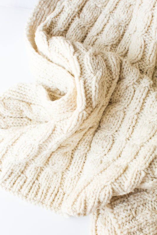 Cabled Baby Blanket