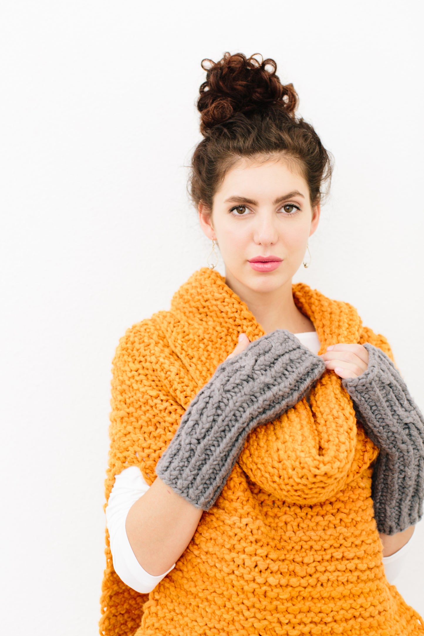 Knitting Pattern, Odette Cabled Hand Warmers