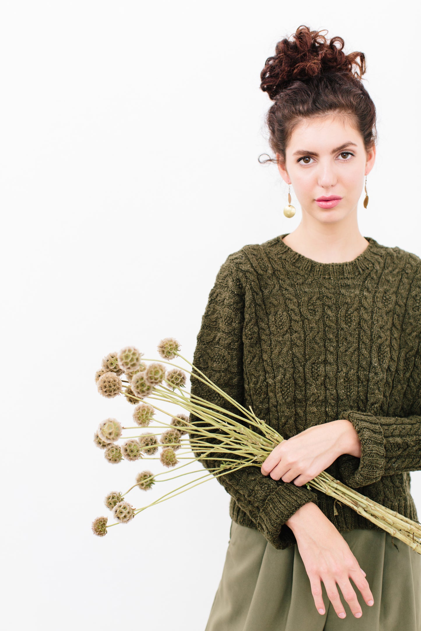 Clema Cable Sweater in Organic Merino