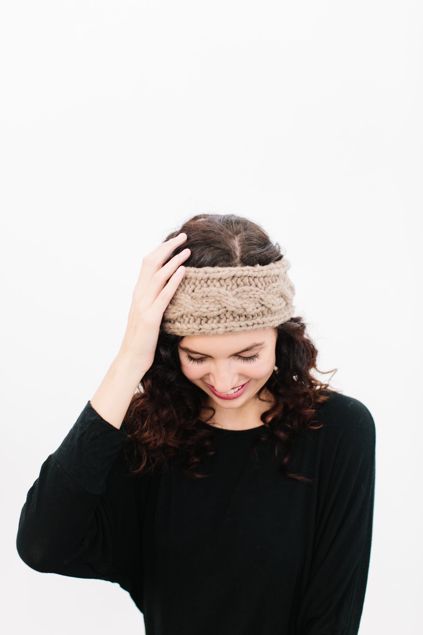 Odette Cabled Headband in Organic Merino