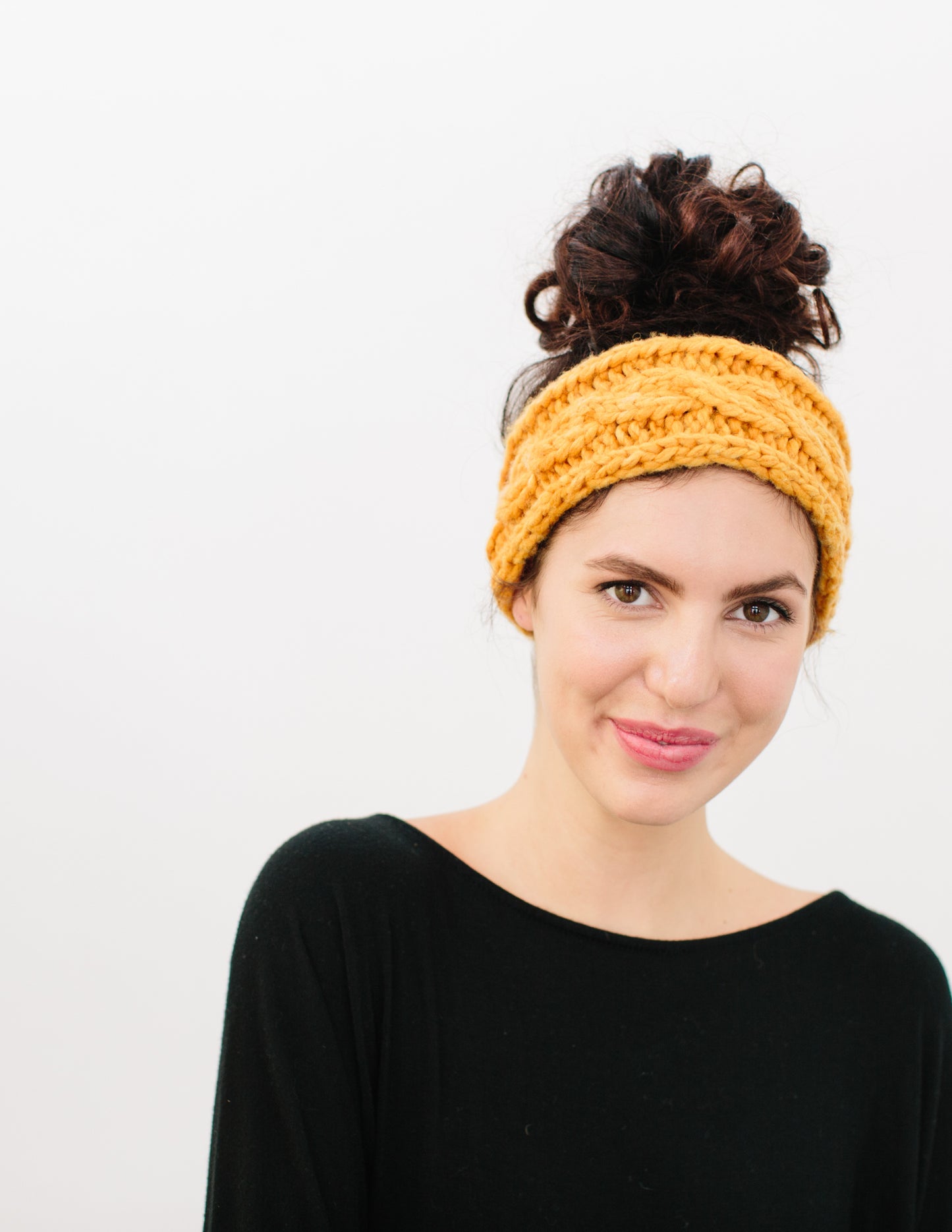 Odette Cabled Headband in Organic Merino