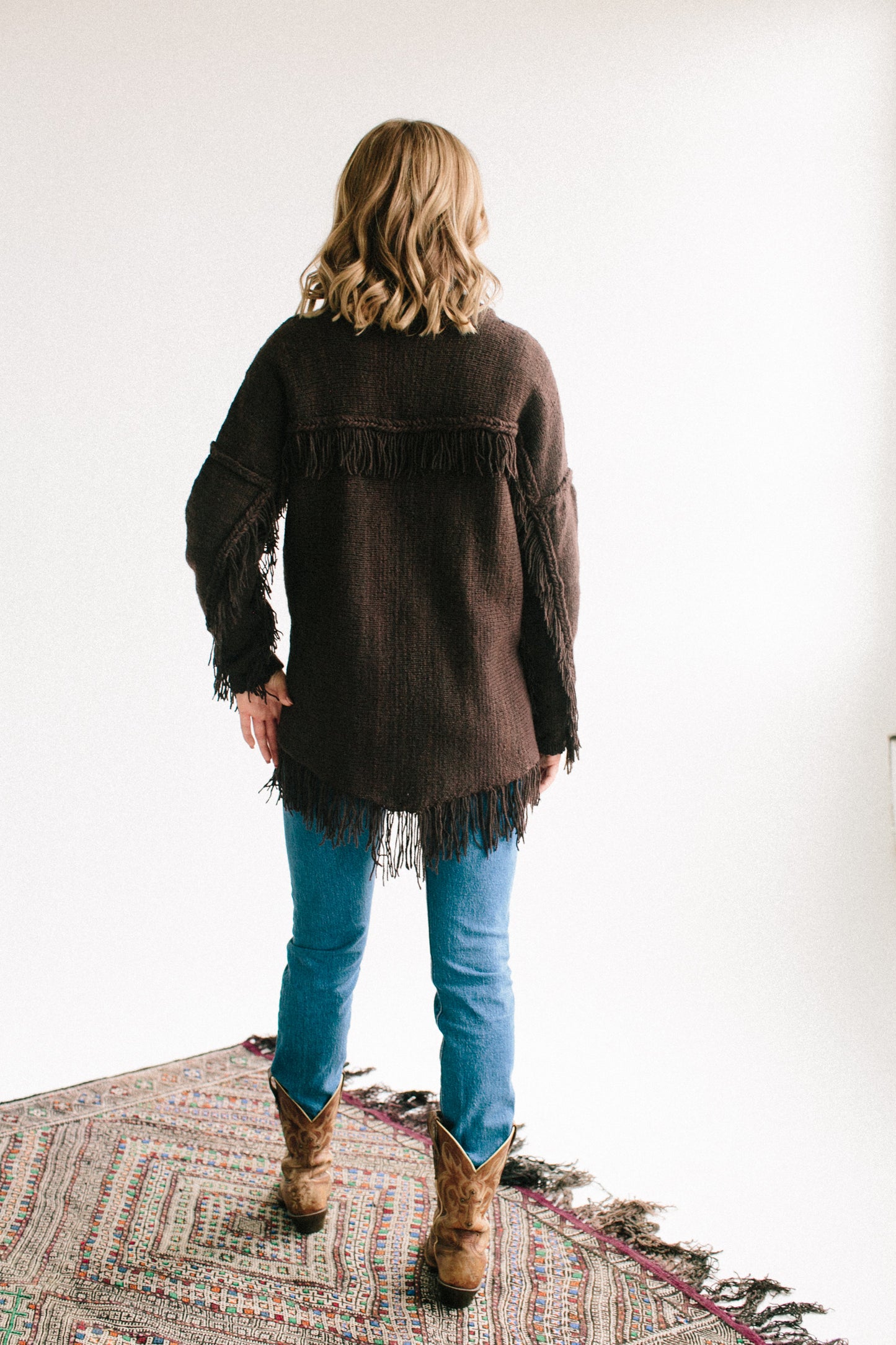 Felicita Fringe Cardigan in Organic Merino