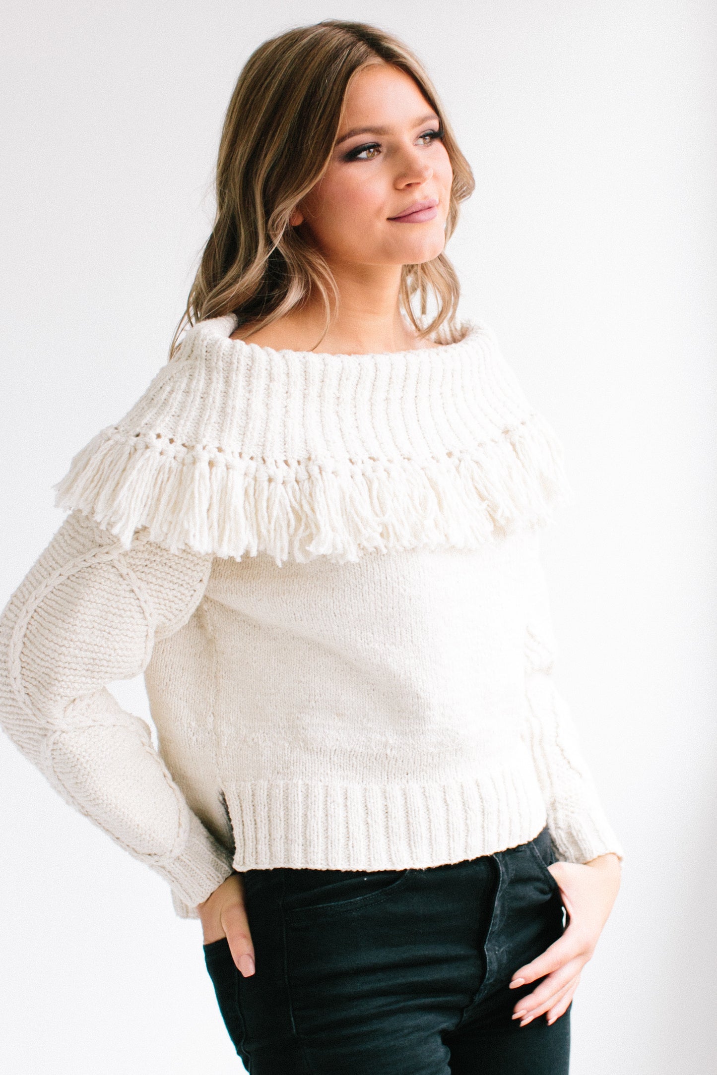 Bonifrida Fringe Pullover in Ethiopian Cotton