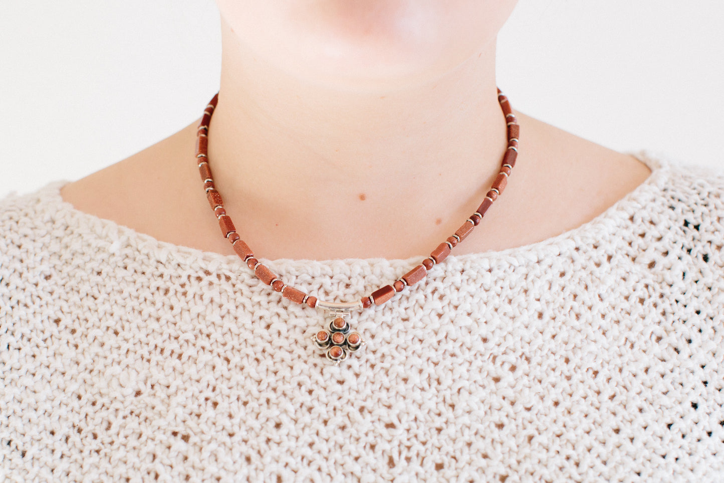 Diani Precious Stones Necklace, Sunstone