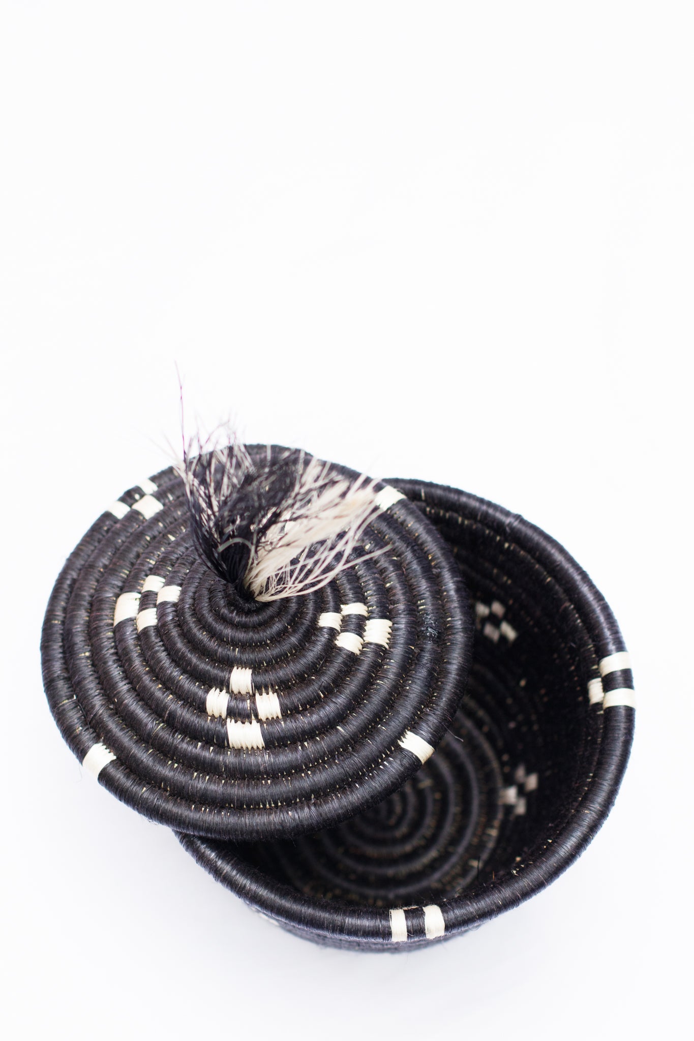 Lidded Fringe Basket, Umukara