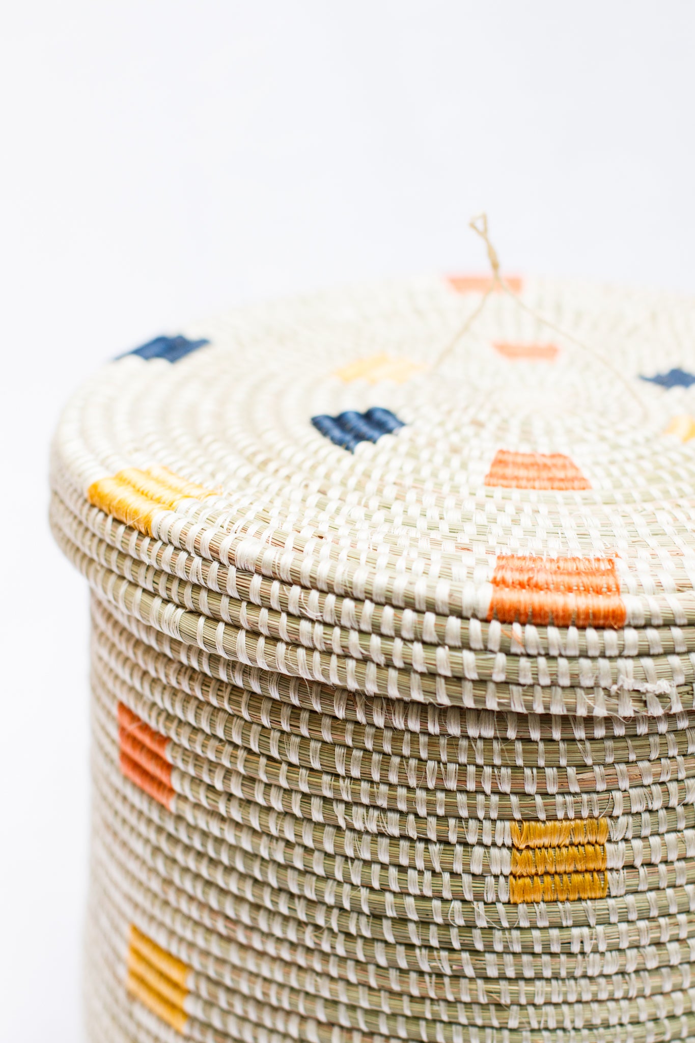 Lidded Storage Basket, Confetti