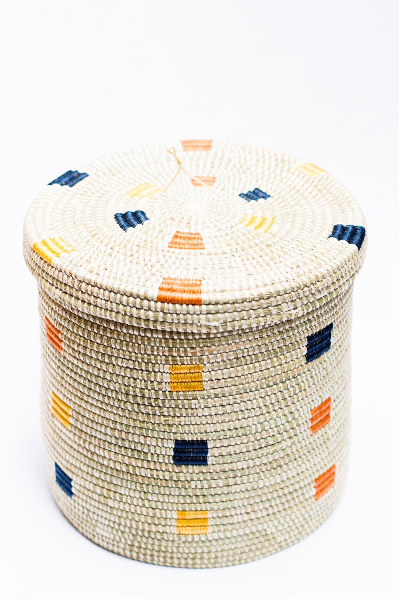 Lidded Storage Basket, Confetti