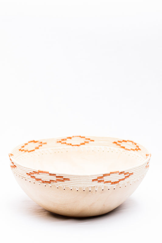 Wood + Weave Bowl, Cream