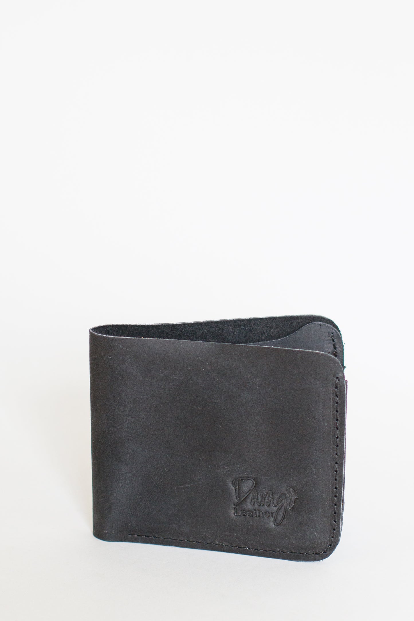 Mens Bifold Leather Wallet, Black