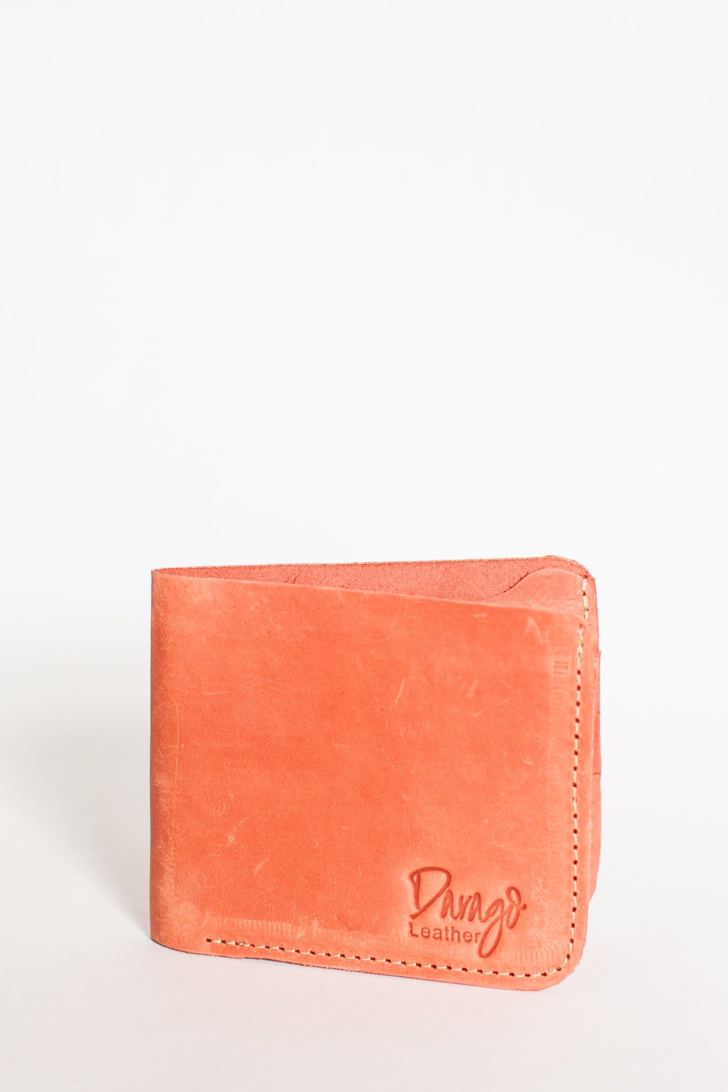 Mens Bifold Leather Wallet, Rosé