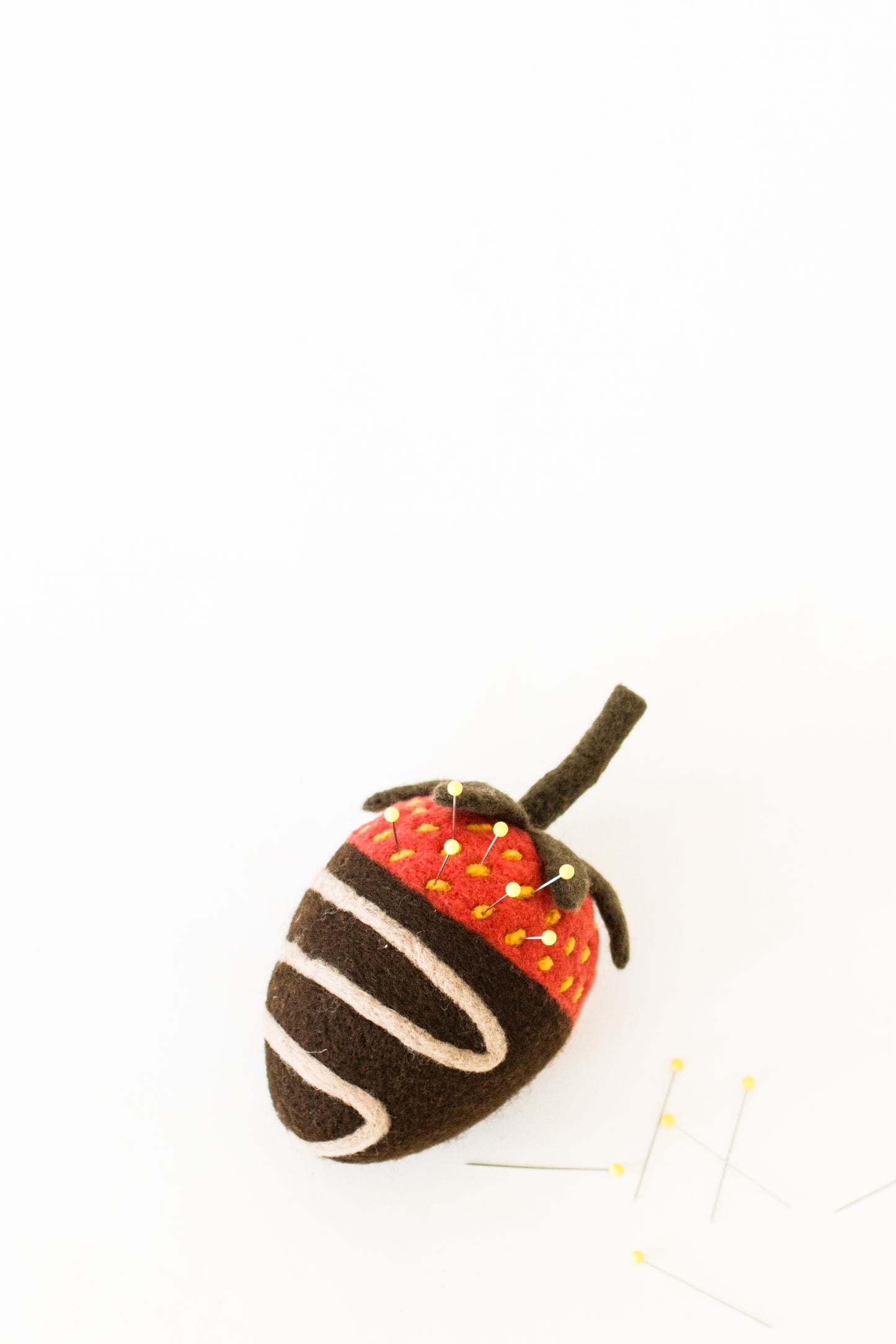 Chocolate-Covered Strawberry Pincushion