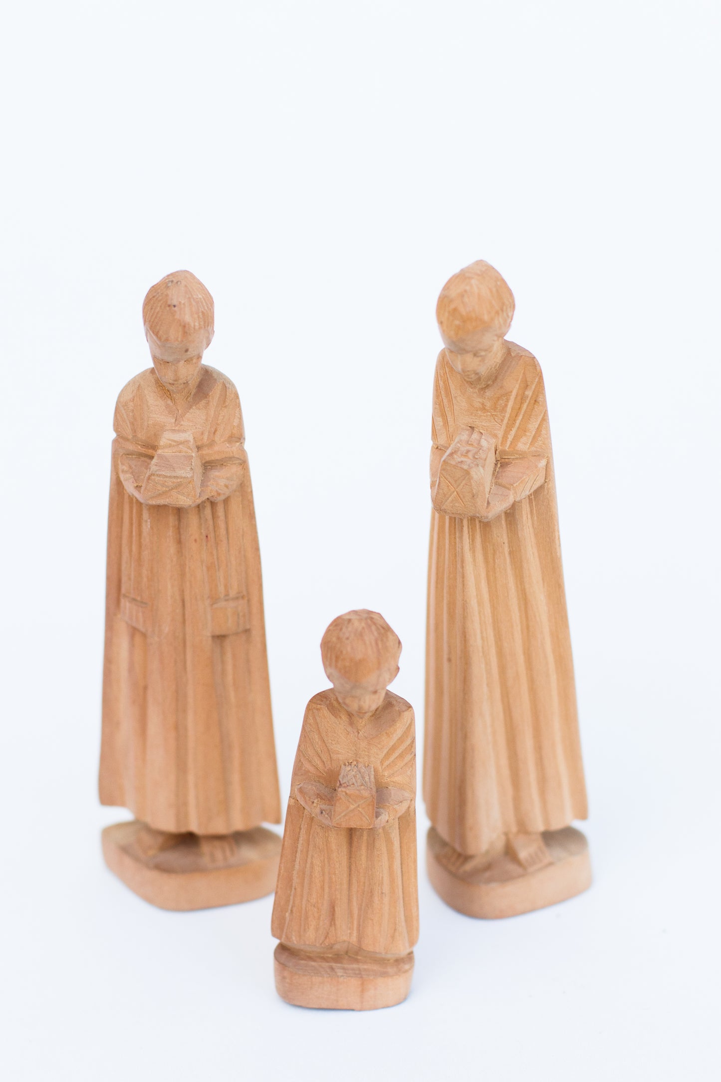 Miniature Hand-Carved Fanazava Wood Nativity, 9-Piece