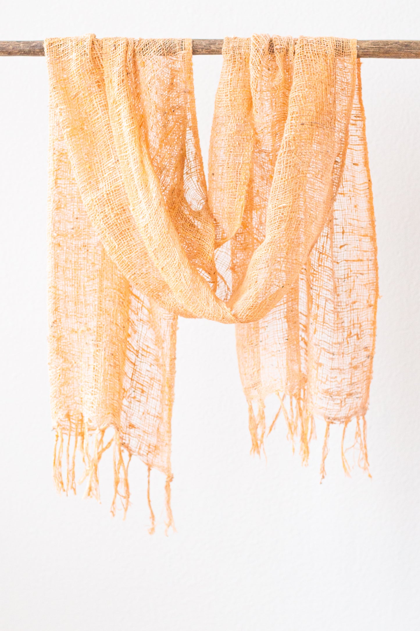 Wild Silk Open Weave Scarf, Mango