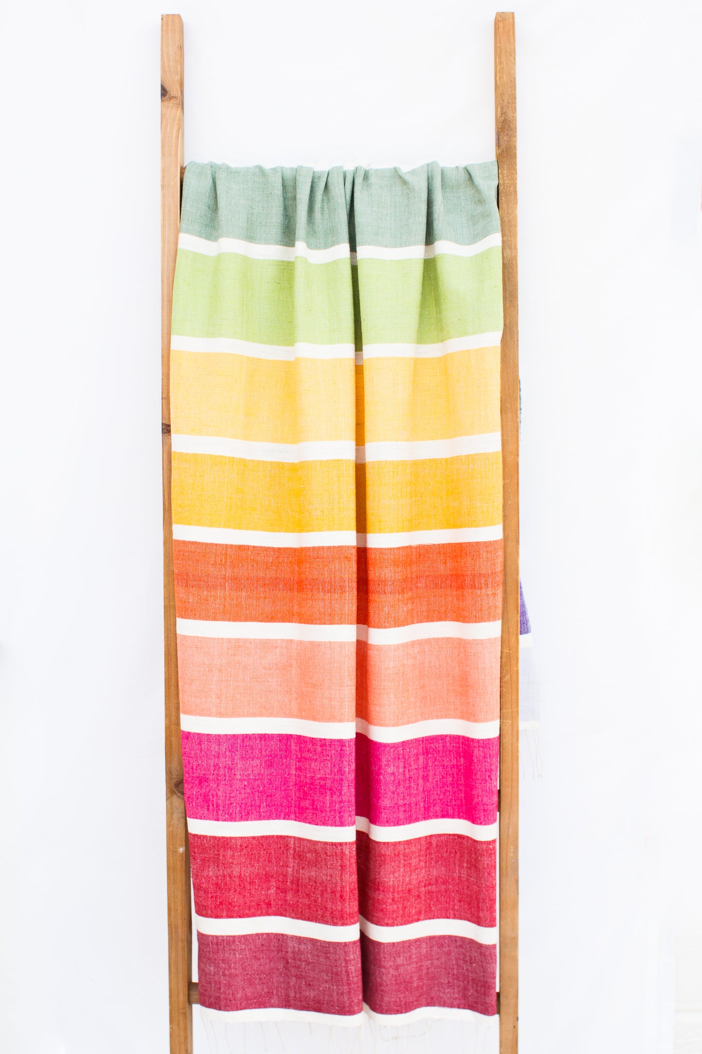 Handwoven Bath Sheet, Rainbow