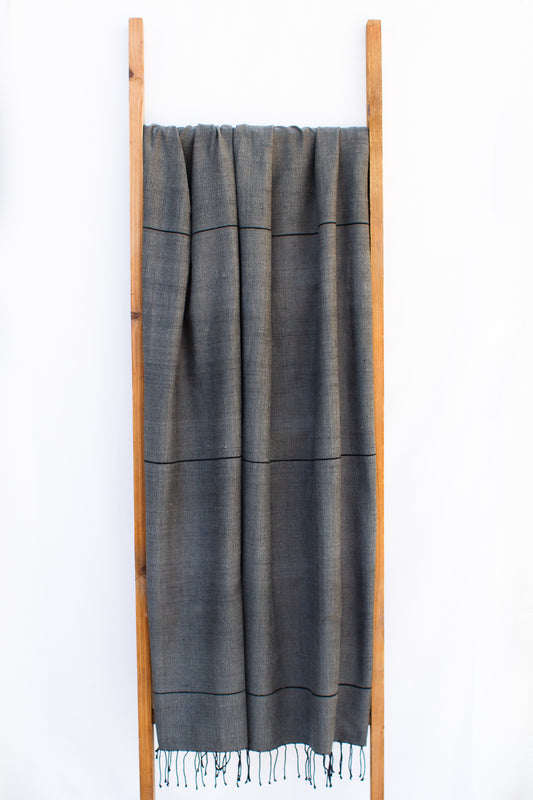 Handwoven Bath Sheet, Coal