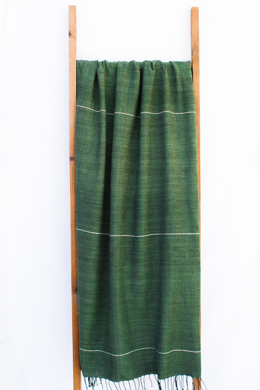 Handwoven Bath Sheet, Emerald