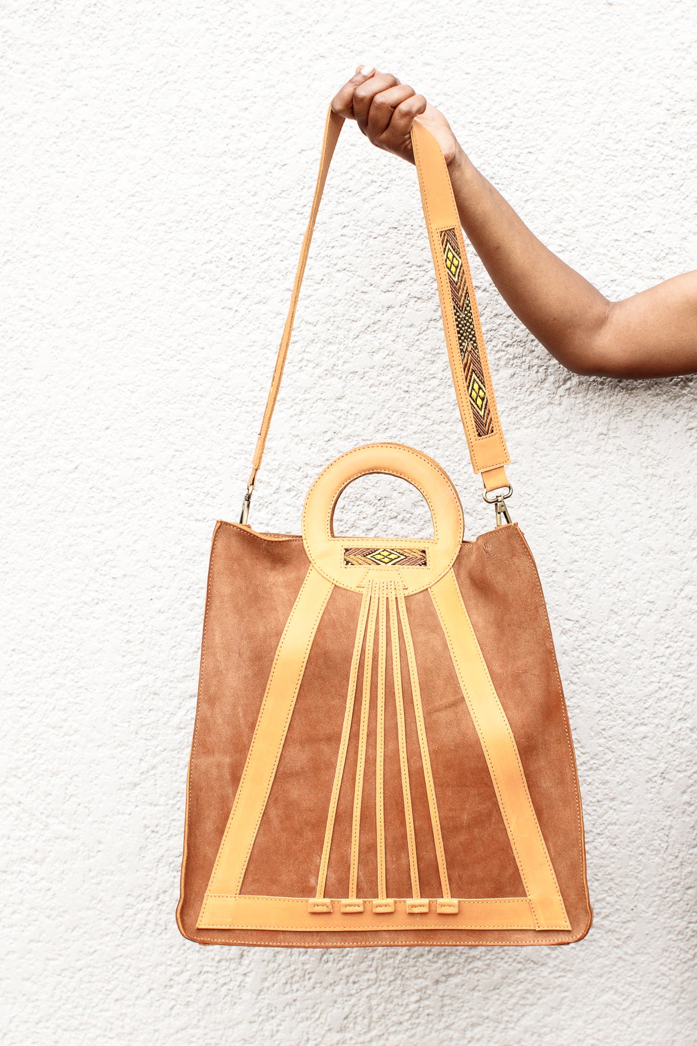 Zala Ethiopian Suede Tote, Neutrals
