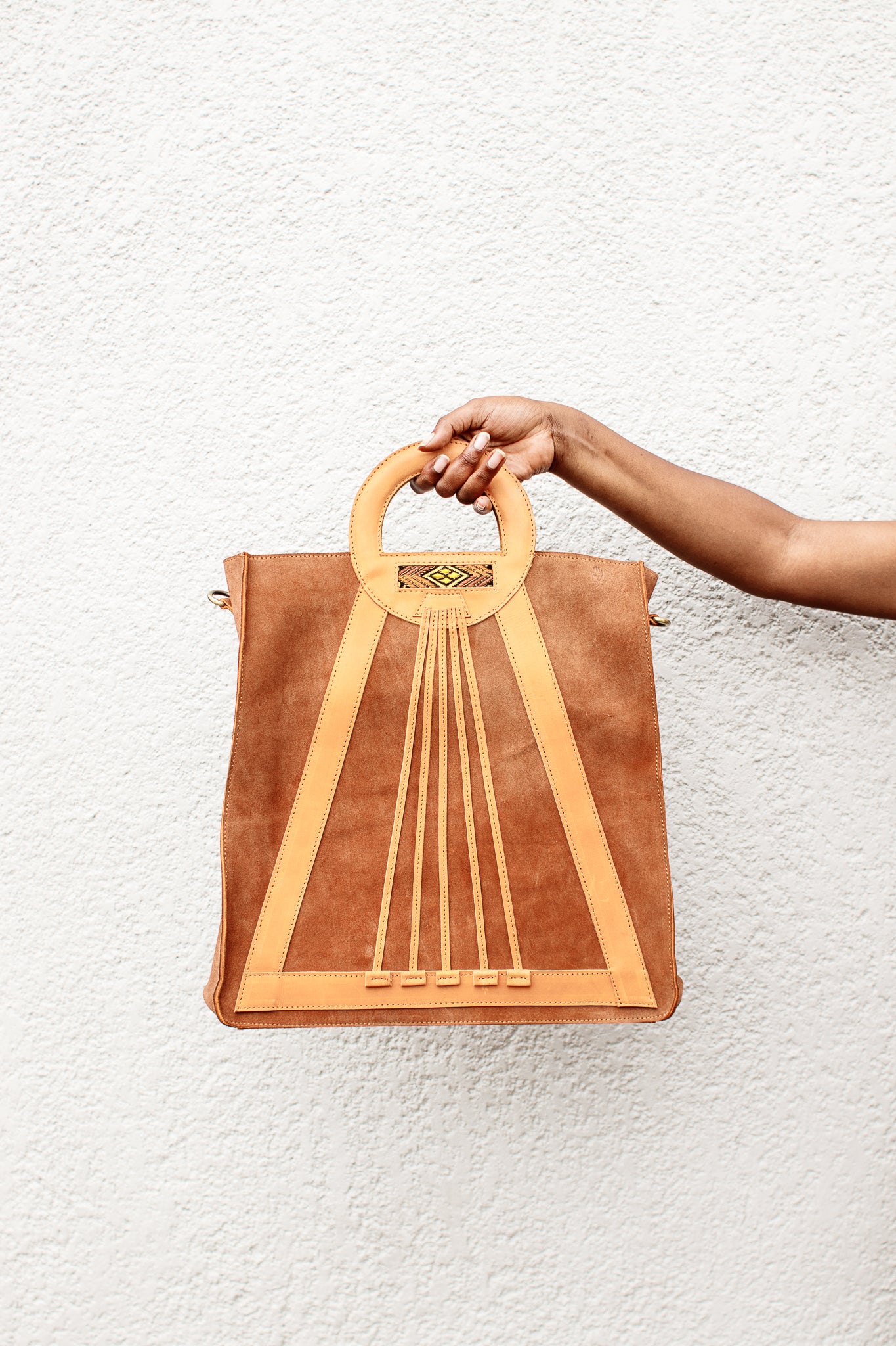 Zala Ethiopian Suede Tote, Neutrals