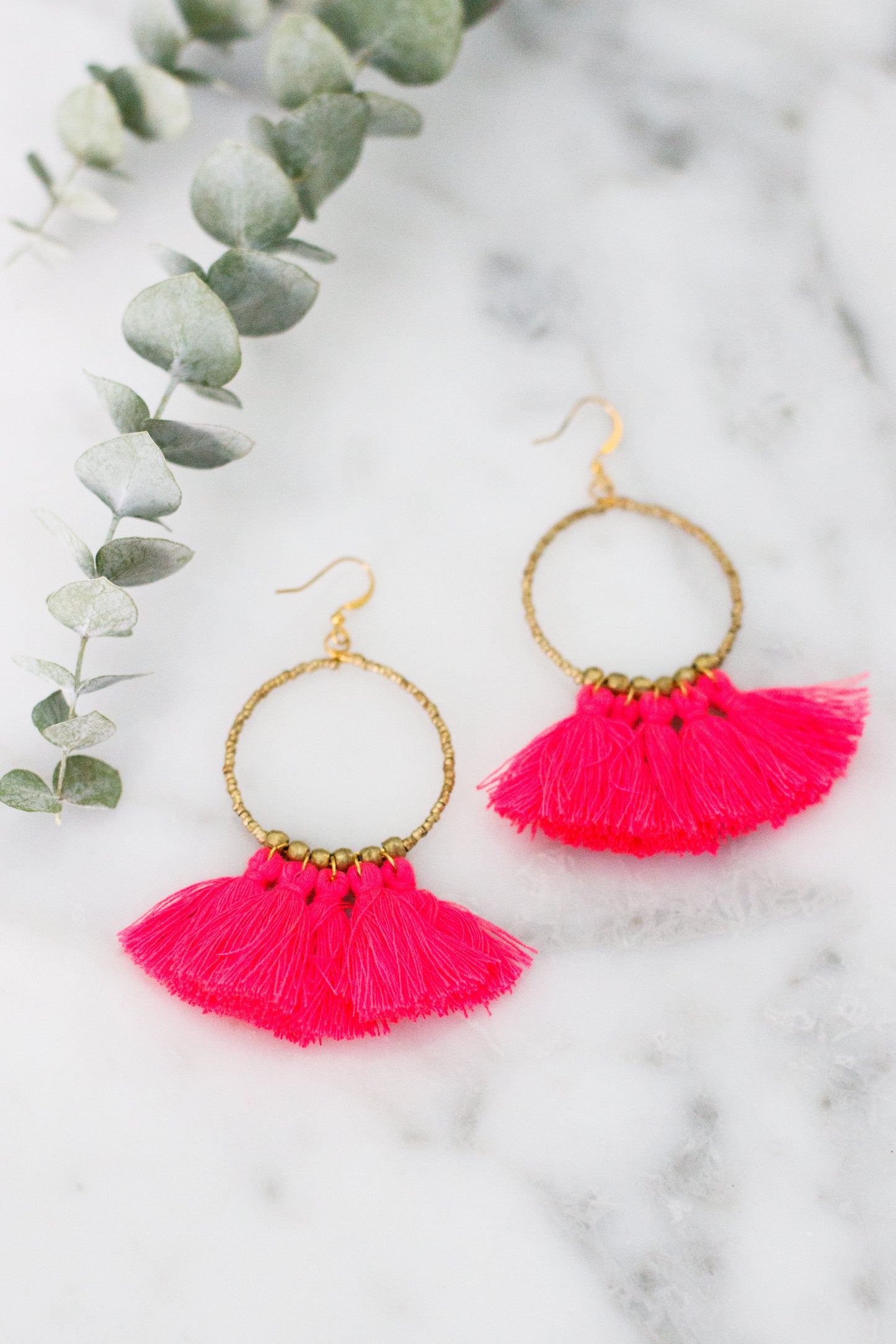 Claire Earrings, Pink