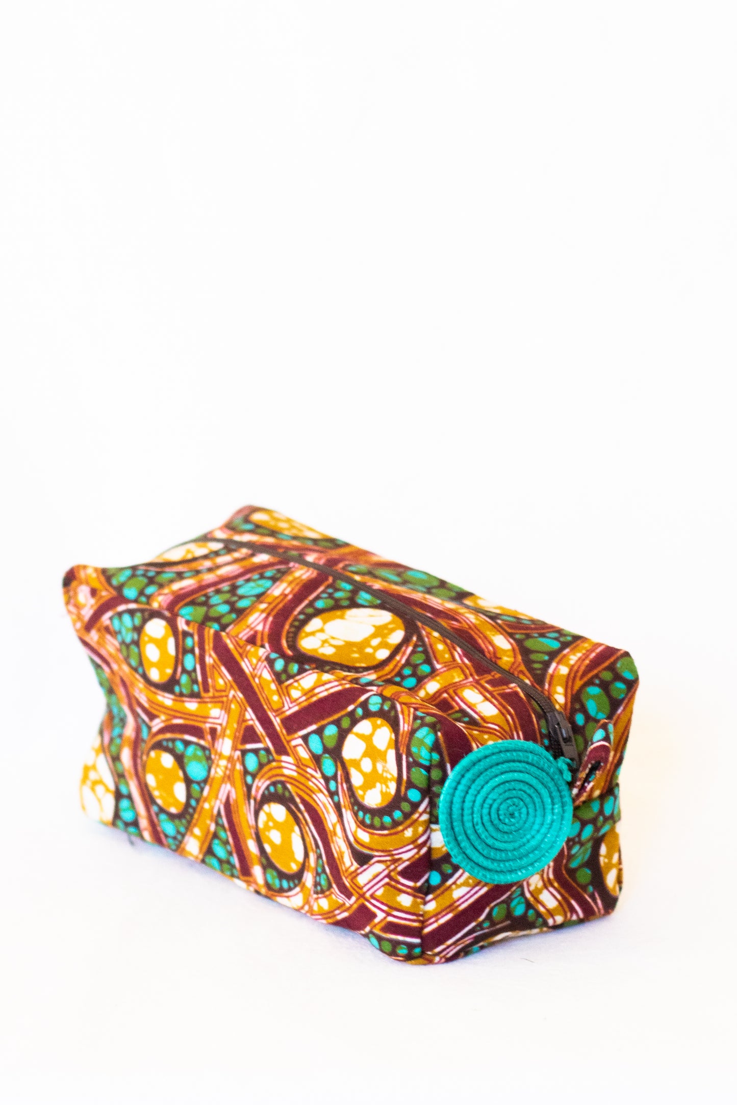 Kitenge Zipper Case, Batik Vines