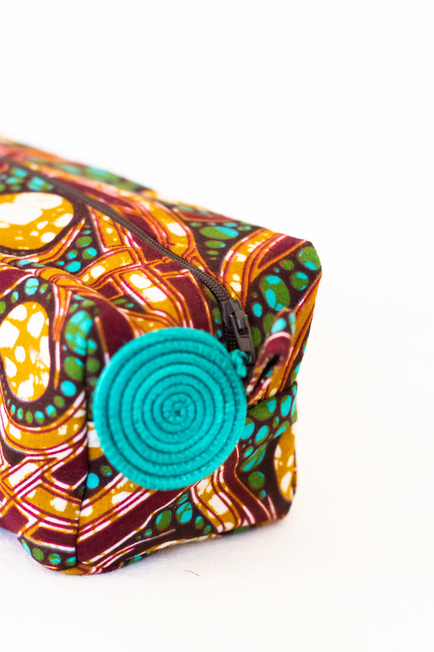 Kitenge Zipper Case, Batik Vines