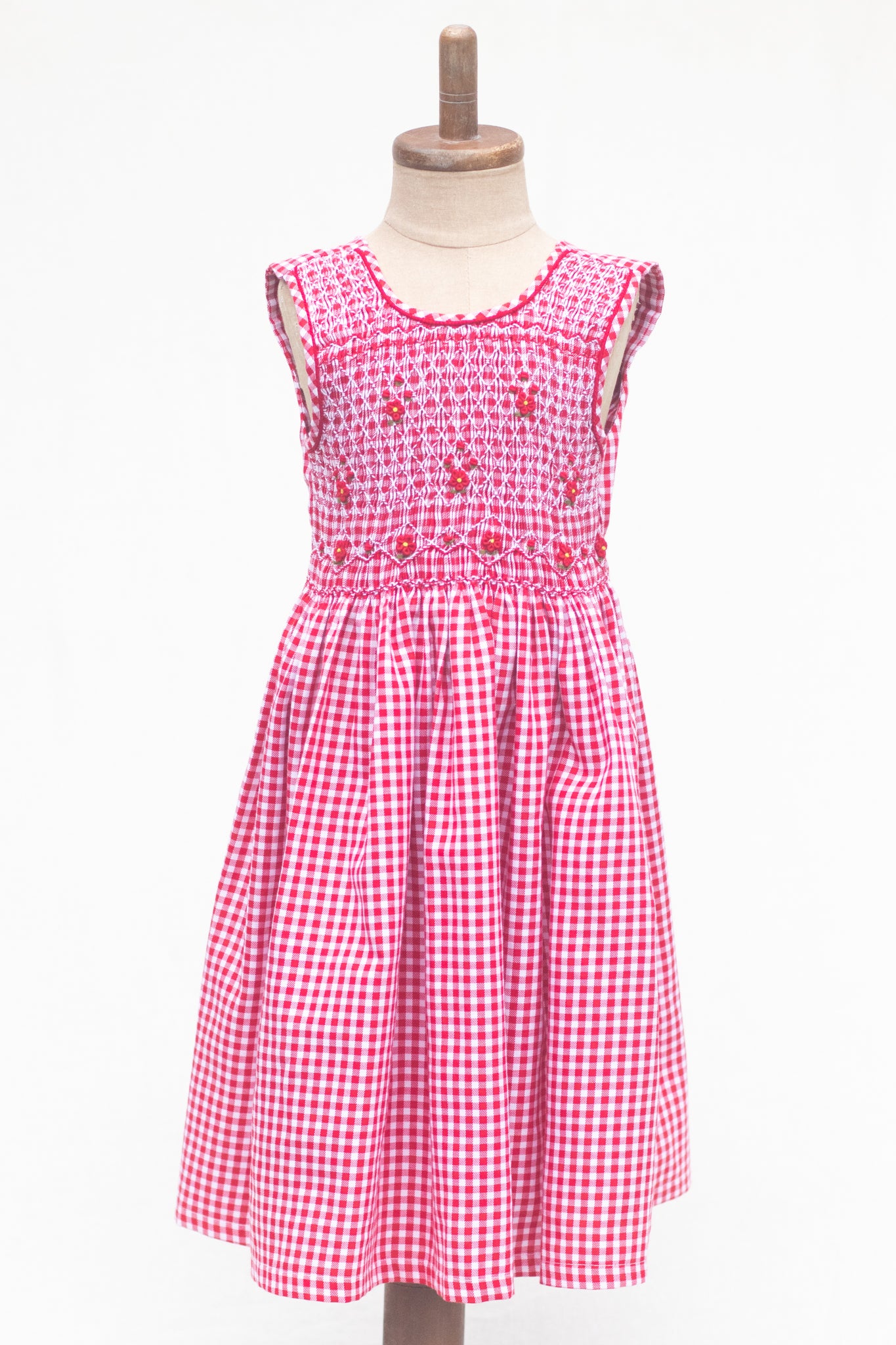 Hand-Smocked Dress, Red Gingham – Handspun Hope