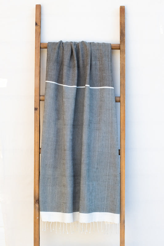 Handwoven Bath Sheet, Stone