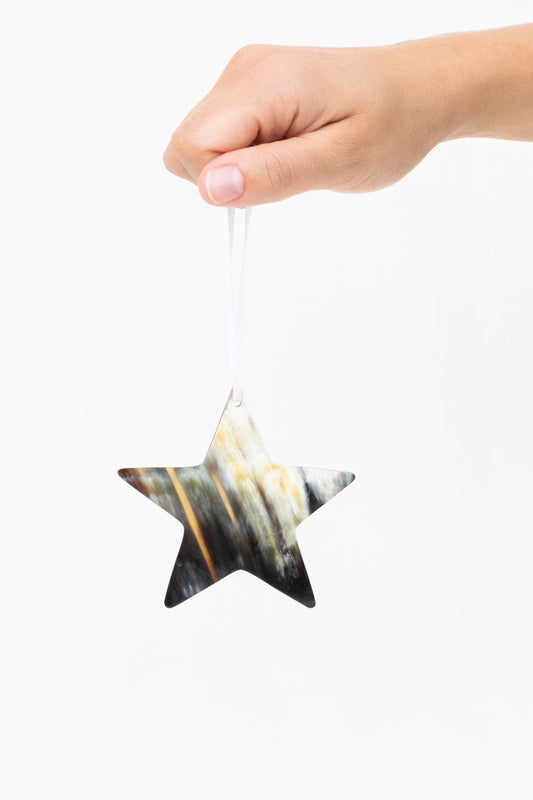 Cow Horn Star Ornament