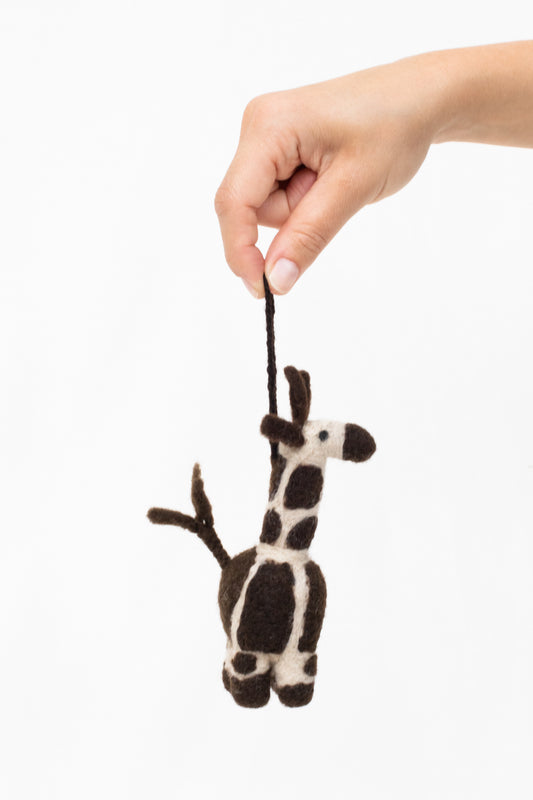 Ollie Giraffe Ornament, Natural and Rich Cosmos