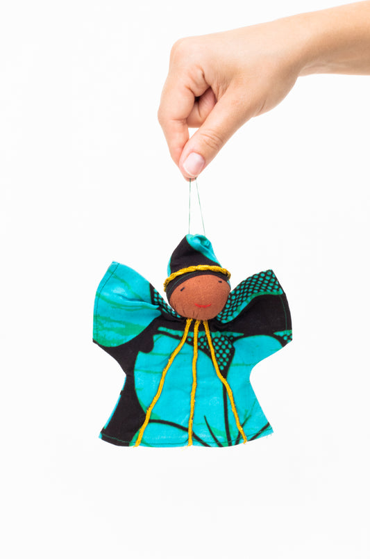 Kitenge Angel Ornament, Apatite