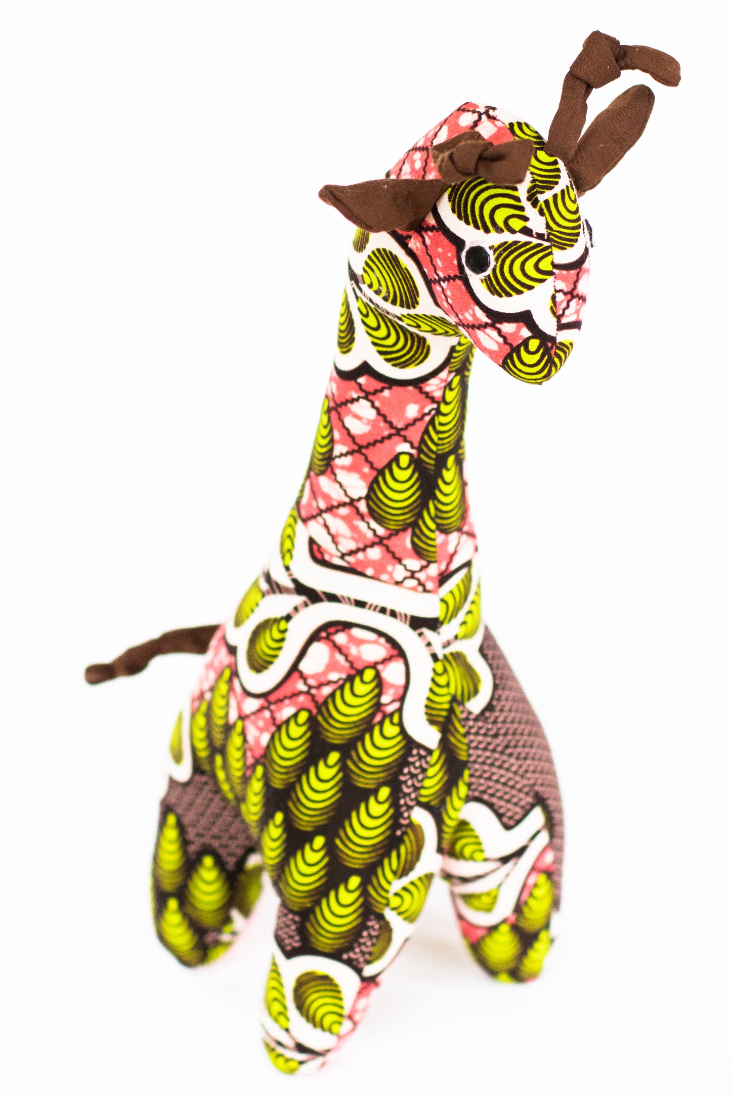 Plush Kitenge Giraffe, Petunia