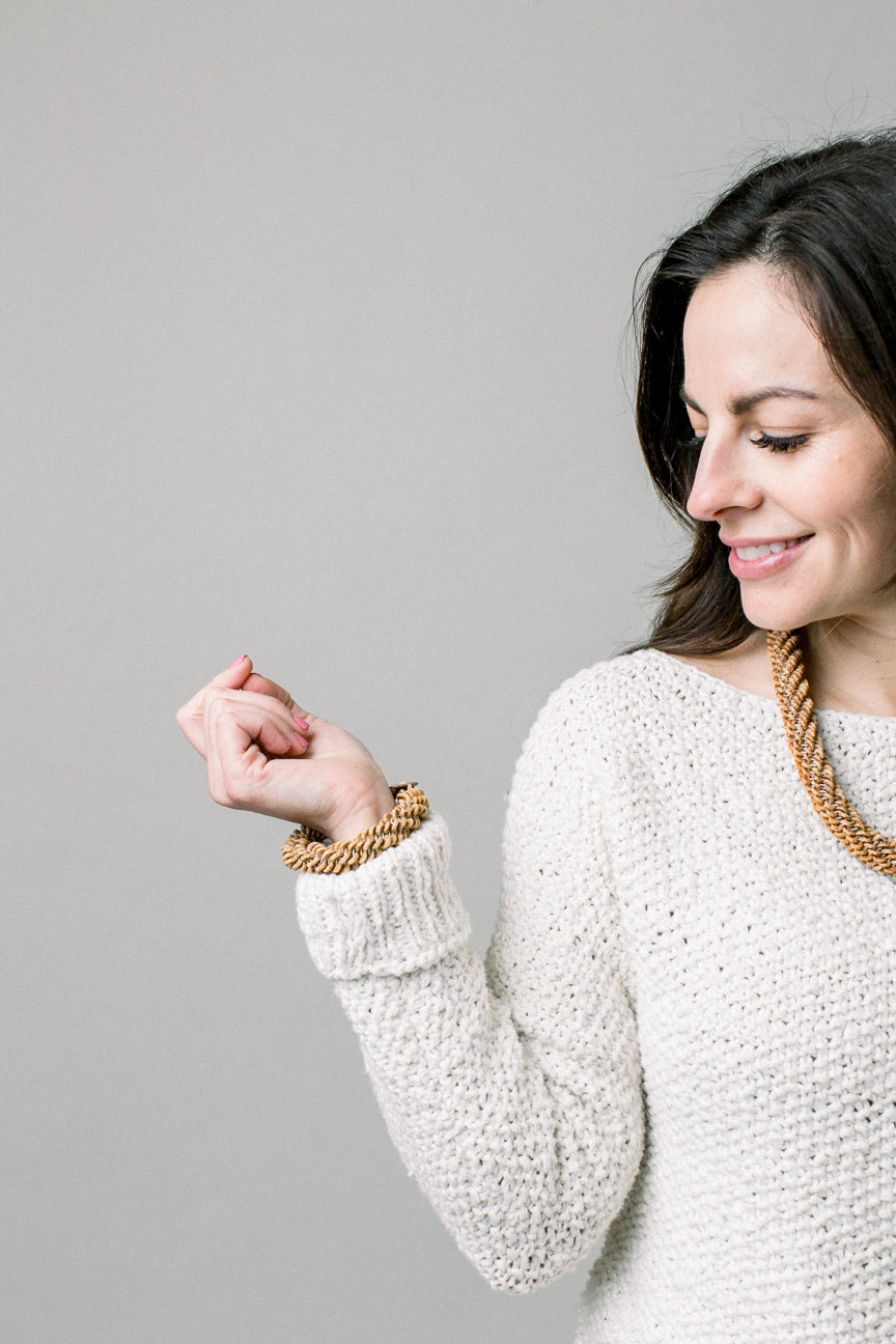 Ostrich Eggshell Namibian Roll Bracelet, Sienna