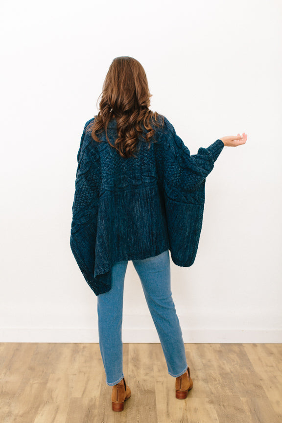 Jacqueline Poncho in Organic Merino