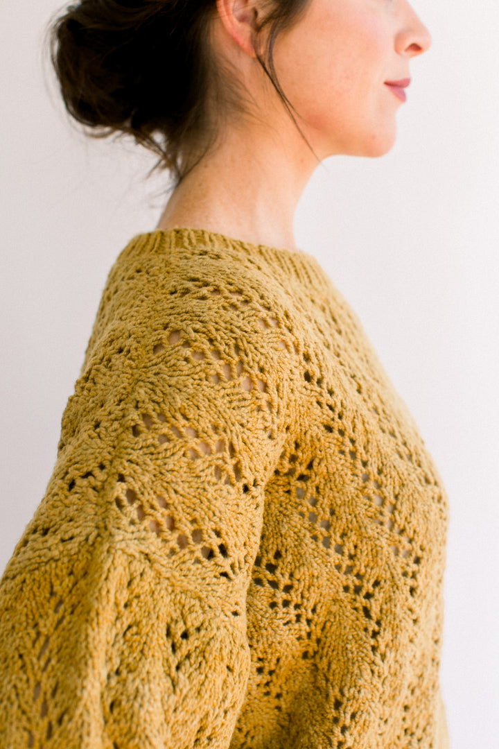 Mary Lace Pullover in Organic Merino