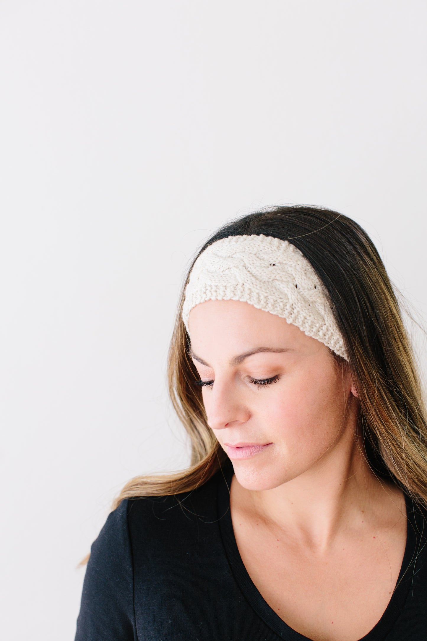 Josiane Cabled Headband in Organic Merino