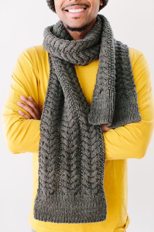 Christine Cable Scarf in Organic Merino