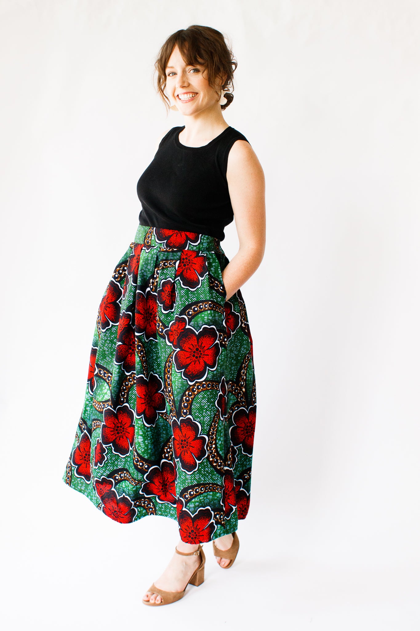 Mapenzi Skirt, Hibiscus