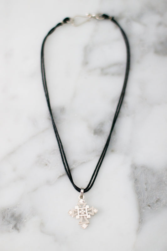 Coptic Cross Sterling Necklace, Small