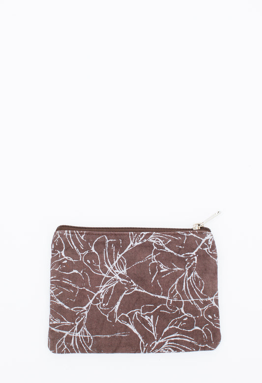 Canvas Coin Pouch, Hibiscus