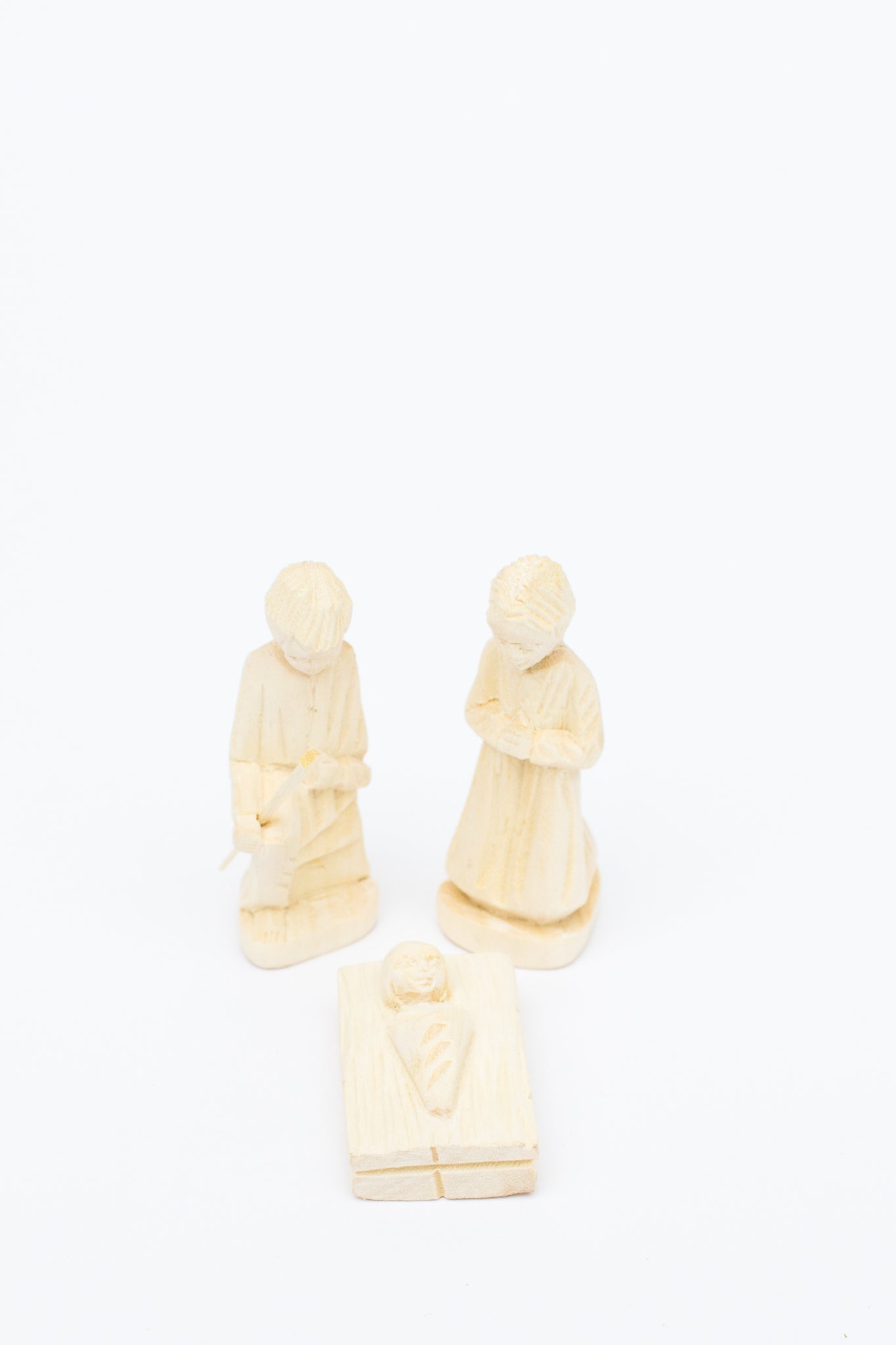 Miniature Hand-Carved Fanazava Wood Nativity, 12-Piece